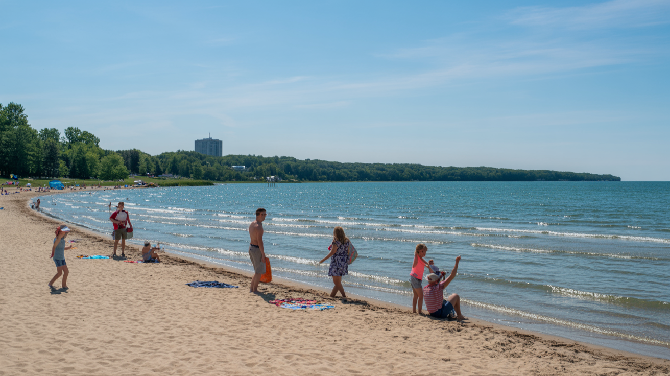 Atwater Beach in Shorewood on Lake Michigan